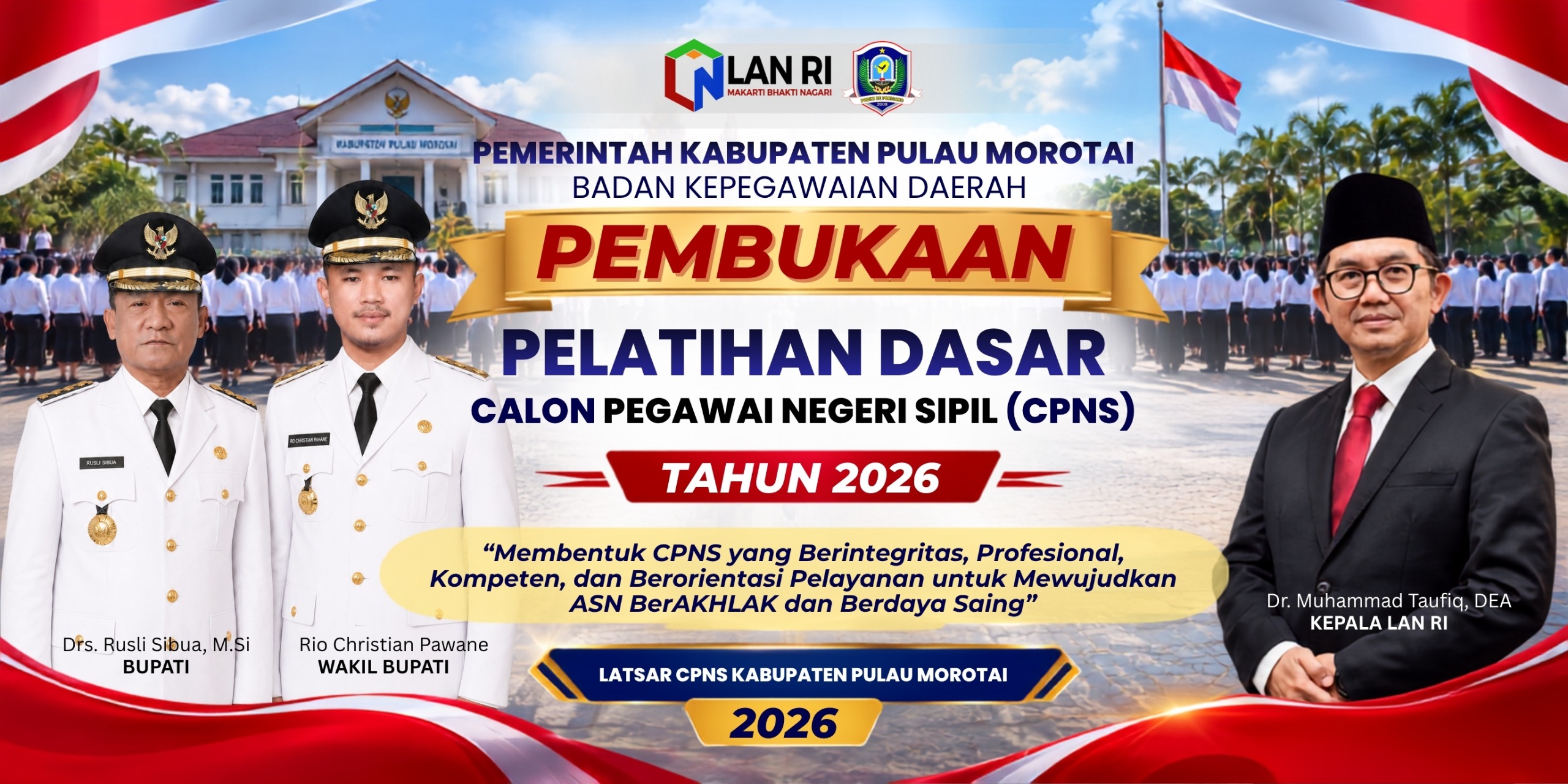 Pembukaan Pelatihan Dasar CPNS Kabupaten Pulau Morotai Tahun 2026